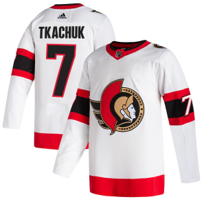 Kinder Ottawa Senators Eishockey Trikot Brady Tkachuk #7 Weiß Auswärts 2020 21